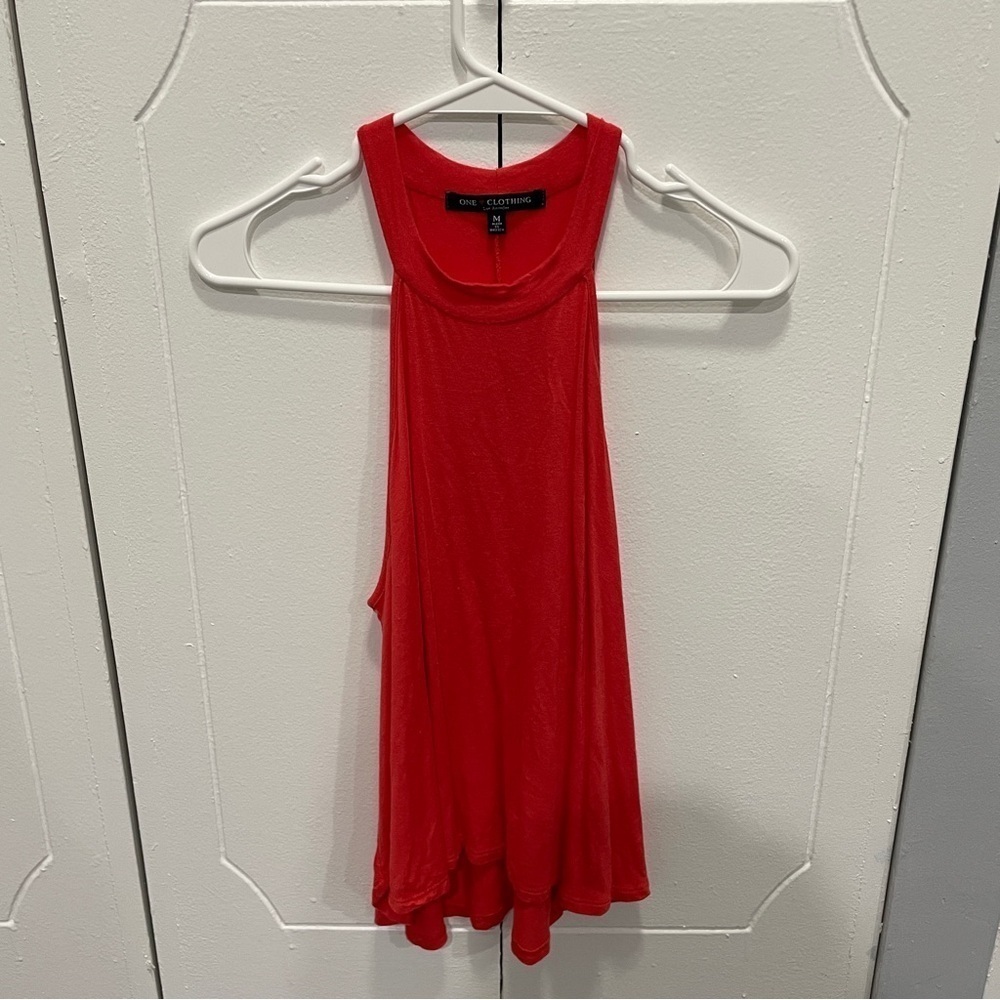 One Clothing Pink High Neck Tank Top